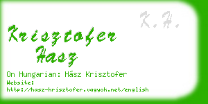 krisztofer hasz business card
